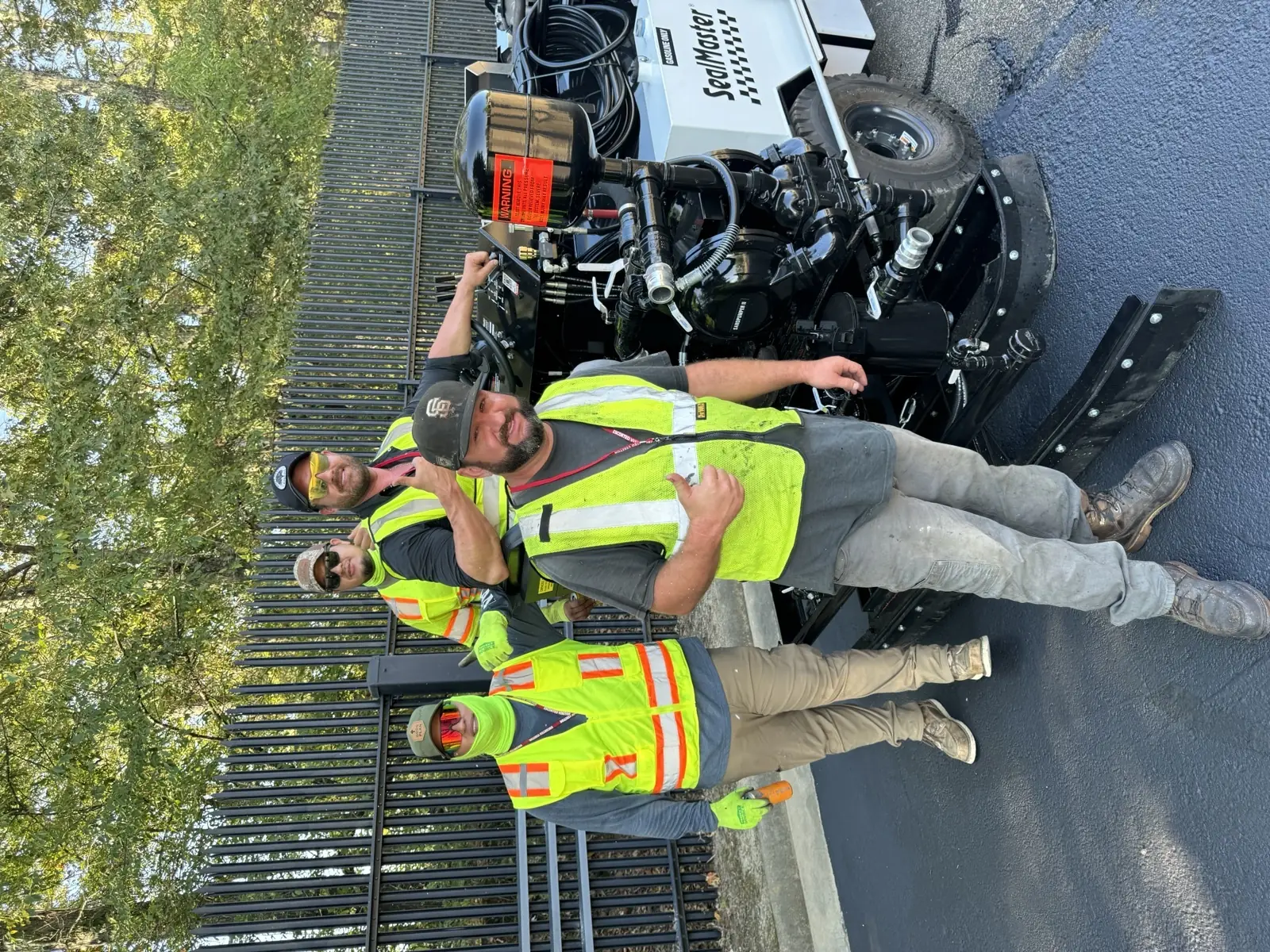 Patrick and the PavePro crew on a job site.