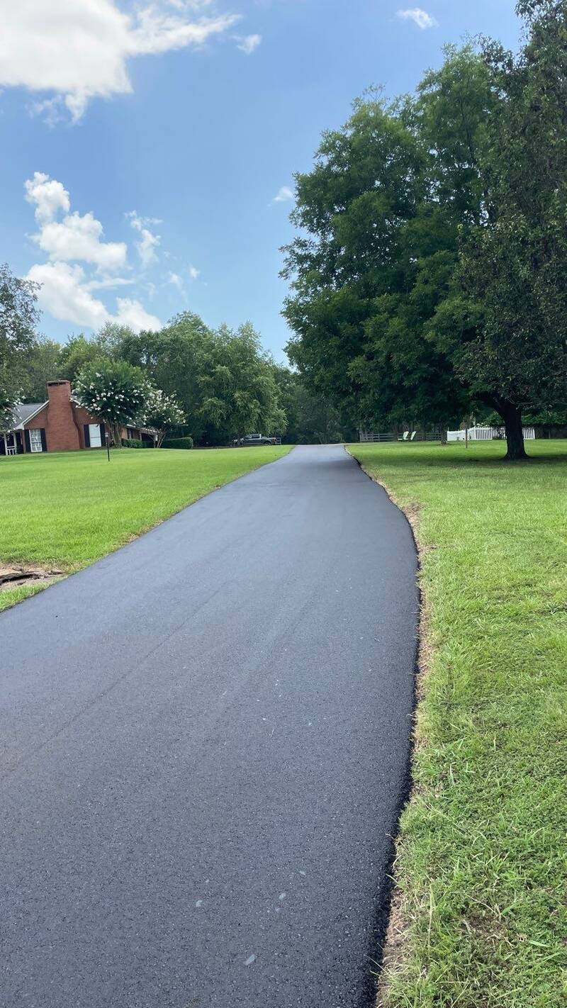 Finished asphalt driveway installed by PavePro in Madison, MS